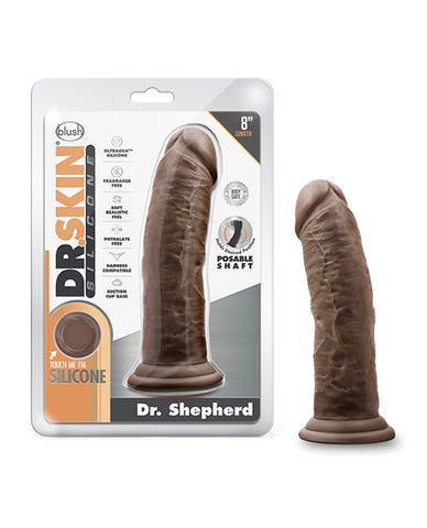 Blush Dr. Skin Silicone Dr. Shepherd 8" Dildo w/Suction Cup