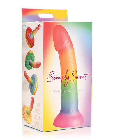 Curve Toys Simply Sweet 6.5" Rainbow Dildo