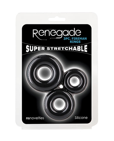 Renegade Fireman Cock Rings (Pack of 3)