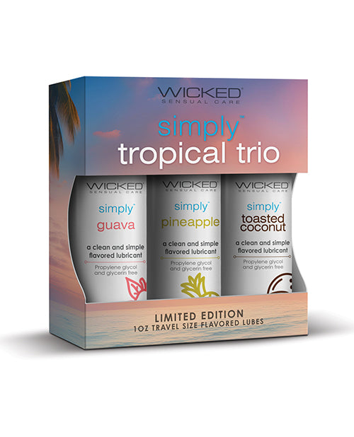 Wicked Sensual Care Tropical Trio Travel Size Flavored Lubes