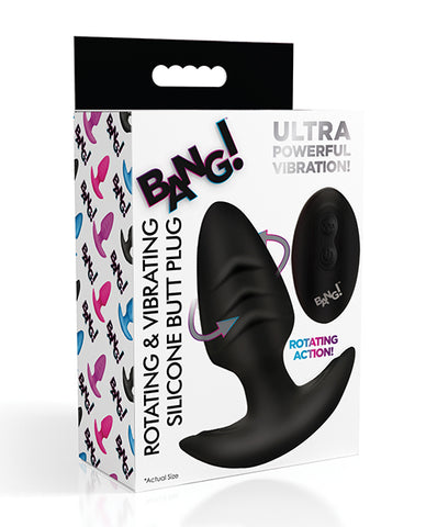 Bang! Rotating & Vibrating Tapered Butt Plug w/Remote