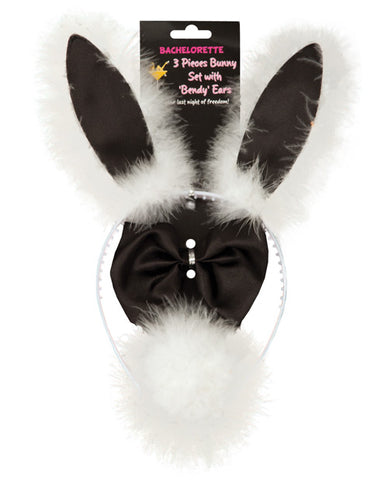 Bachelorette 3 pc Bunny Set w/Bendy Ears