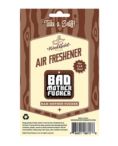 Wood Rocket Bad Mother Fucker Air Freshener - New Car Smell