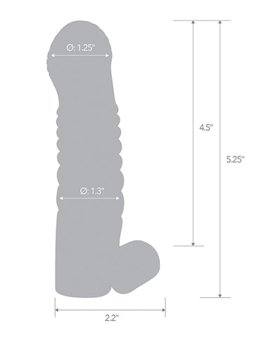 Blue Line C & B 5.25" Vibrating Penis Enhancing Sleeve Extension