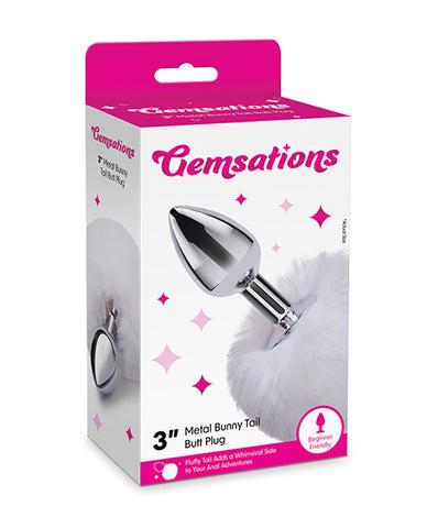 Gemsations 2.95" Metal Bunny Tail Butt Plug