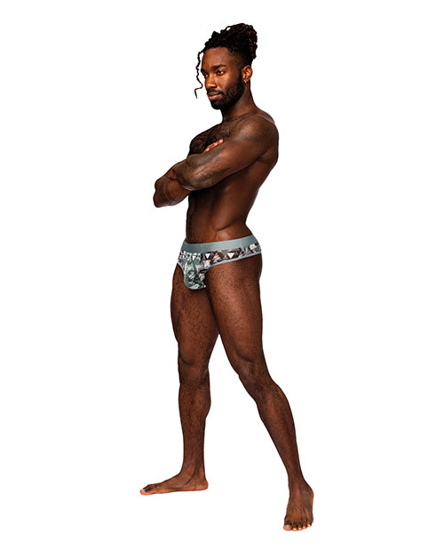Sheer Prints Mesh Poly Spandex Thong