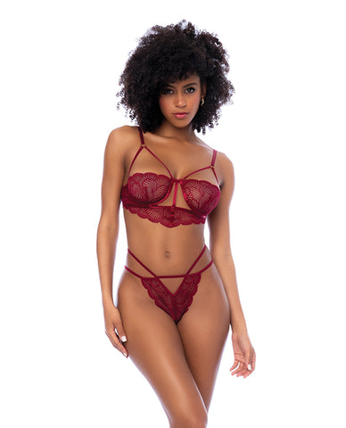 Lace Underwire Top w/Thong 2 pc Set