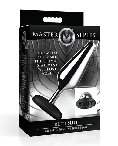 Master Series Butt Slut Metal & Silicone Butt Plug