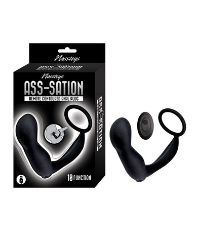 Ass-station Contoured Anal Plug w/Remote