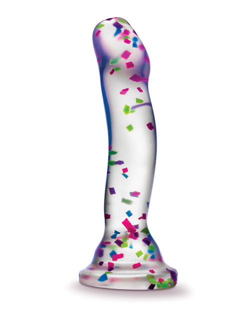 Blush Neo Elite Hanky Panky 7" Confetti Glow In The Dark Dildo