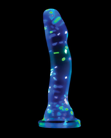 Blush Neo Elite Hanky Panky 7" Confetti Glow In The Dark Dildo