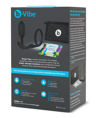 B-Vibe Snug & Tug Weighted Silicone & Penis Ring