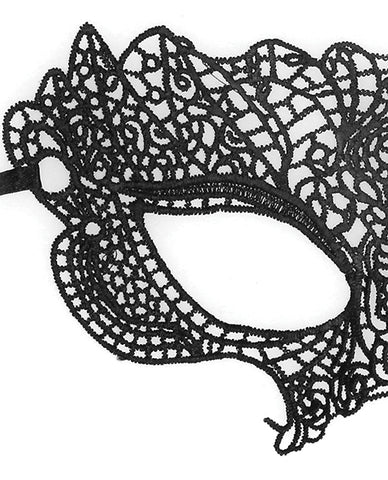 Shots Ouch Black & White Lace Eye Mask