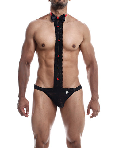 Male Basics Tuxedo Lace Jockstrap Black L/xl