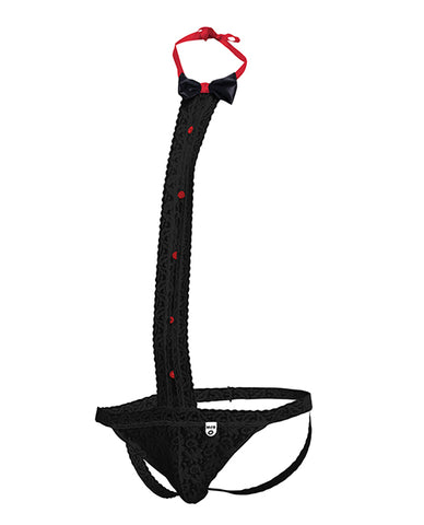 Male Basics Tuxedo Lace Jockstrap Black L/xl