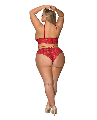 Sugar & Spice Bra & Panty Red Qn