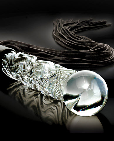 Icicles No. 38 Hand Blown Glass Handled Whip