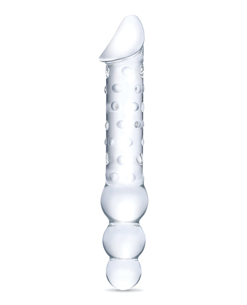 Glas 12" Double Ended Glass Dildo W/anal Beads