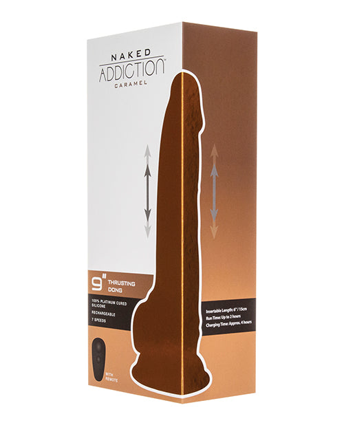 Naked Addiction 9" Thrusting Dong W/remote