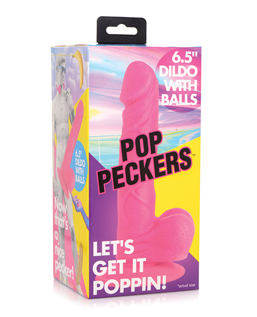 Pop Peckers 6.5" Dildo W/balls