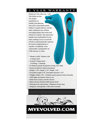 Evolved Heads Or Tails Rechargeable Vibrator