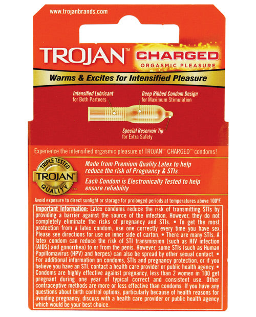 Trojan Intensified Charged Condoms - Box Of 3 Enchantasys Trojan Intensified Charged Condoms - Box Of 3 Enchantasys