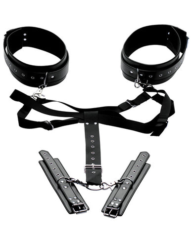 Master Series Acquire Easy Access Thigh Harness W/wrist Cuffs