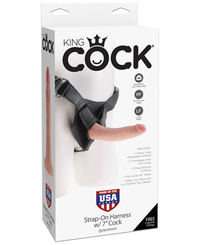 King Cock Strap-on Harness W/7" Cock