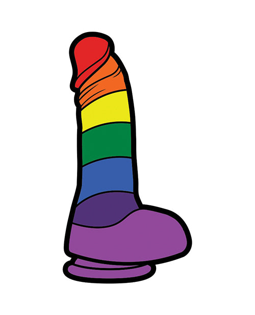 Wood Rocket Sex Toy Gay Pride Dildo Pin - Rainbow