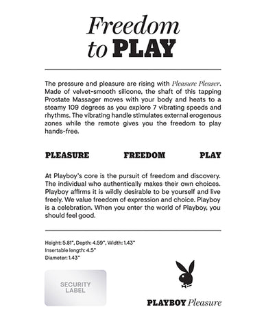 Playboy Pleasure Pleasure Pleaser Prostate Massager