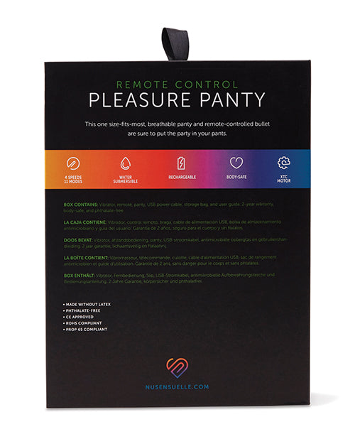 Sensuelle Pleasure Panty Bullet W/remote Control