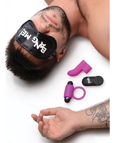 Bang! Couple's Kit With Rc Bullet, Blindfold, Cock Ring & Finger Vibe