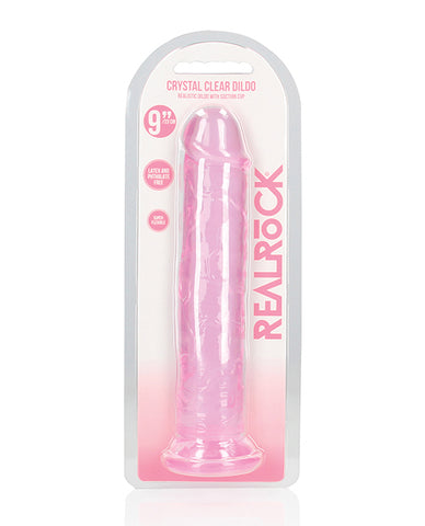 Shots Realrock Crystal Clear Straight Dildo W/suction Cup
