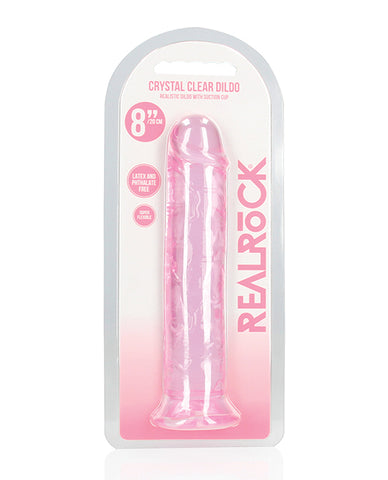 Shots Realrock Crystal Clear Straight Dildo W/suction Cup