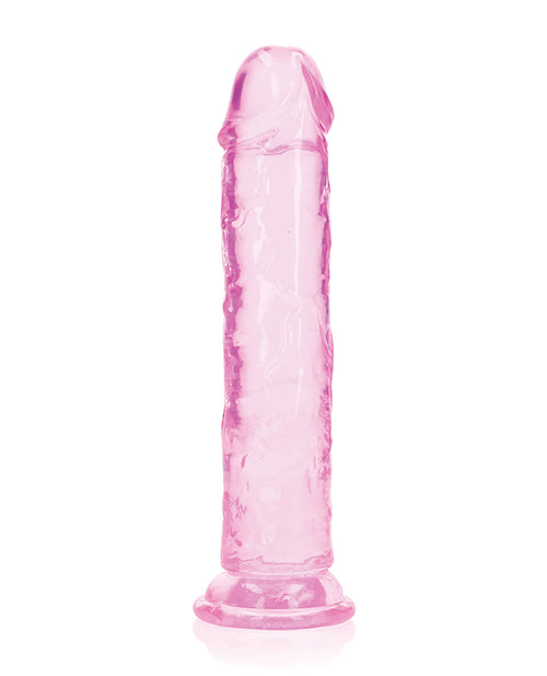 Shots Realrock Crystal Clear Straight Dildo W/suction Cup