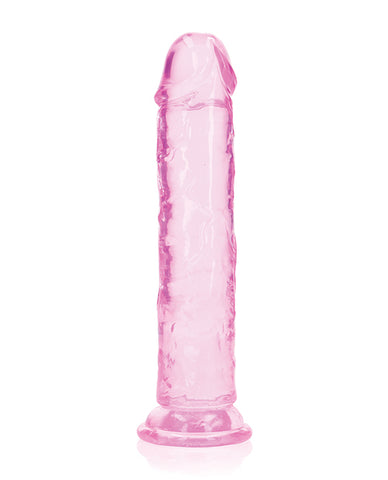 Shots Realrock Crystal Clear Straight Dildo W/suction Cup