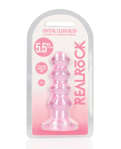 Shots Realrock Crystal Clear 5.5" Curvy Dildo/butt Plug
