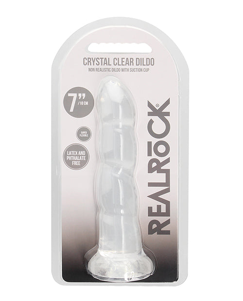 Shots Realrock Crystal Clear Non Realistic 7" Dildo