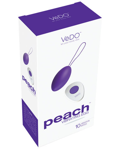 Vedo Peach Rechargeable Egg Vibe