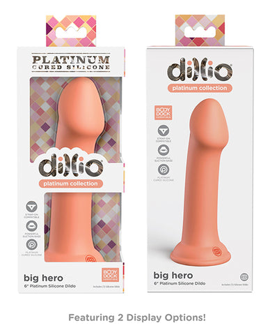 Dillio Platinum 6" Big Hero Silicone Dildo