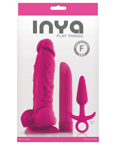 Inya Play Things Set Of Plug, Dildo & Vibrator