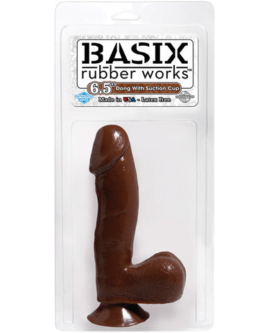 Basix Rubber Works 6.5" Dong W/suction Cup