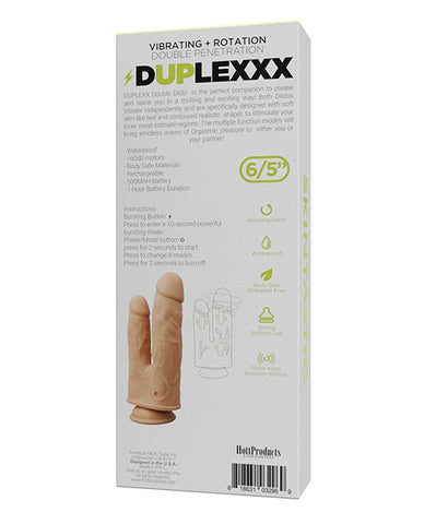 Skinsations Duplexx Vibrating & Rotating Double Dildo
