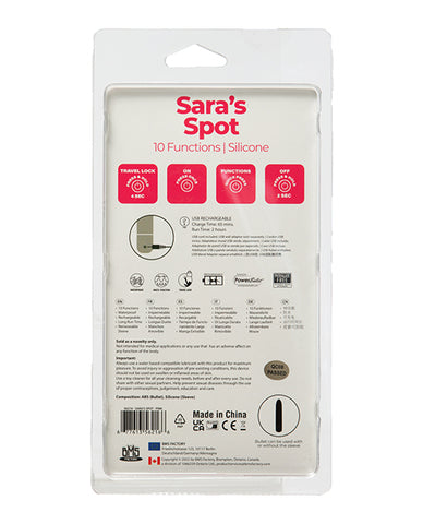 Sara's Spot Rechargeable Bullet with G-Spot Sleeve - 10 Functions