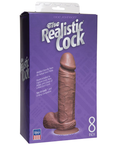 8" Realistic Cock W/balls