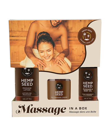 Earthly Body Hemp Seed Massage In A Box