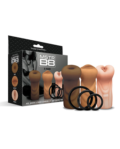 Mstr B8 Stroker Set W/c-rings - Assorted Pack Of 3