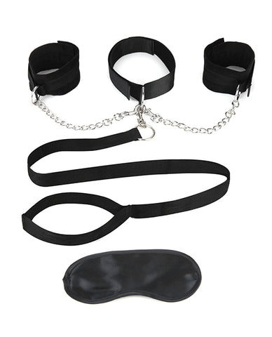 Lux Fetish Collar Cuffs & Leash Set