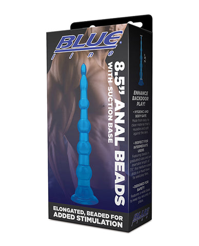Blue Line C & B Anal Beads W/suction Base