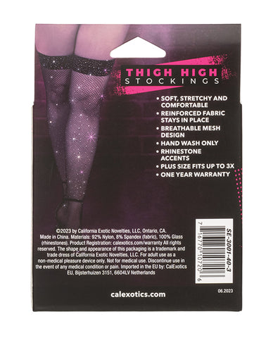 Radiance Thigh High Stockings - Black